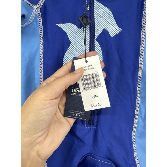 Cabana Life Infant' UPF 50+ Shark Rashguard Blue Boys‎ Toddler (3-6 Month) - Picture 5 of 9